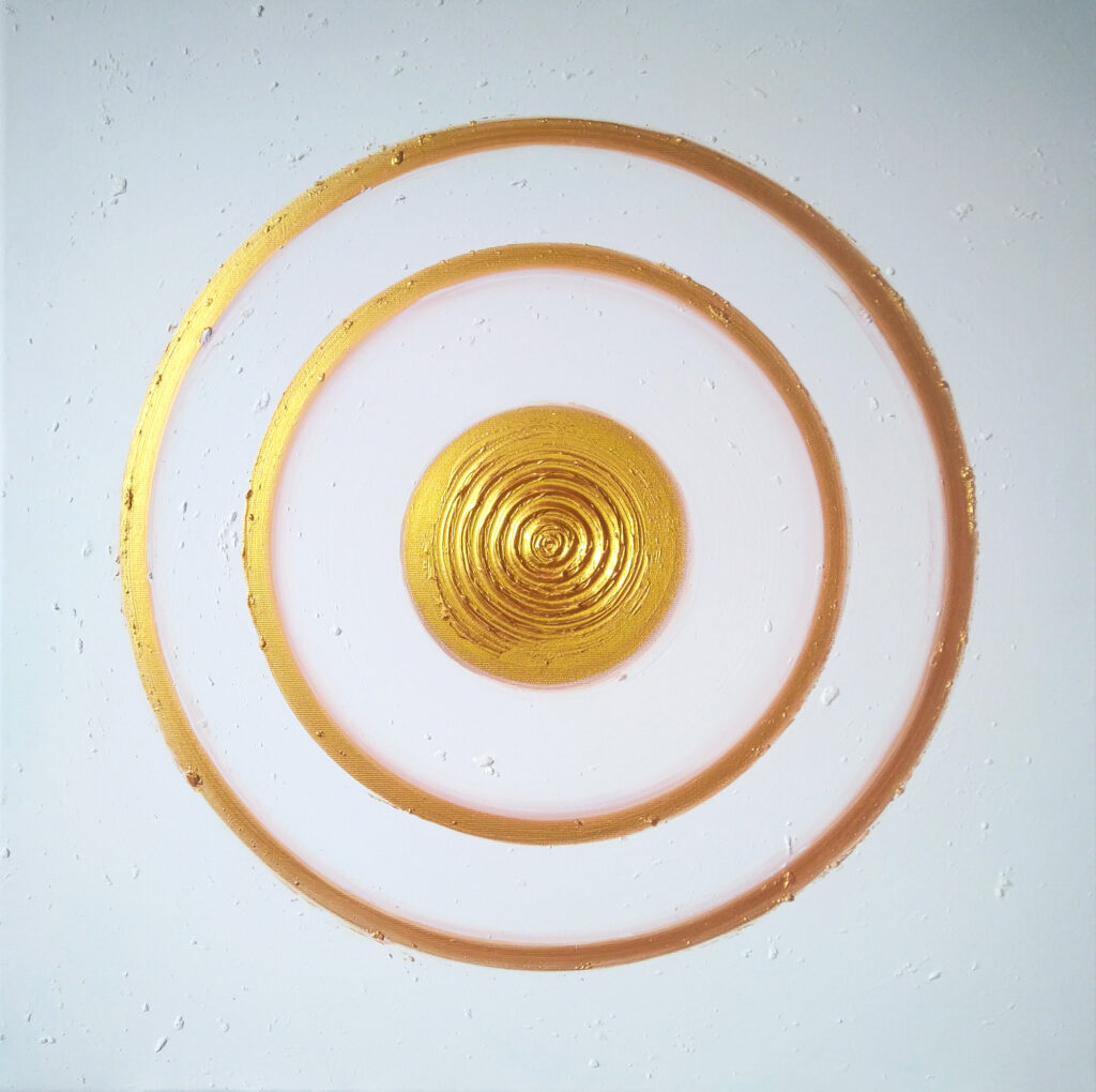 Heil-Kraft-Bild Weiss Gold